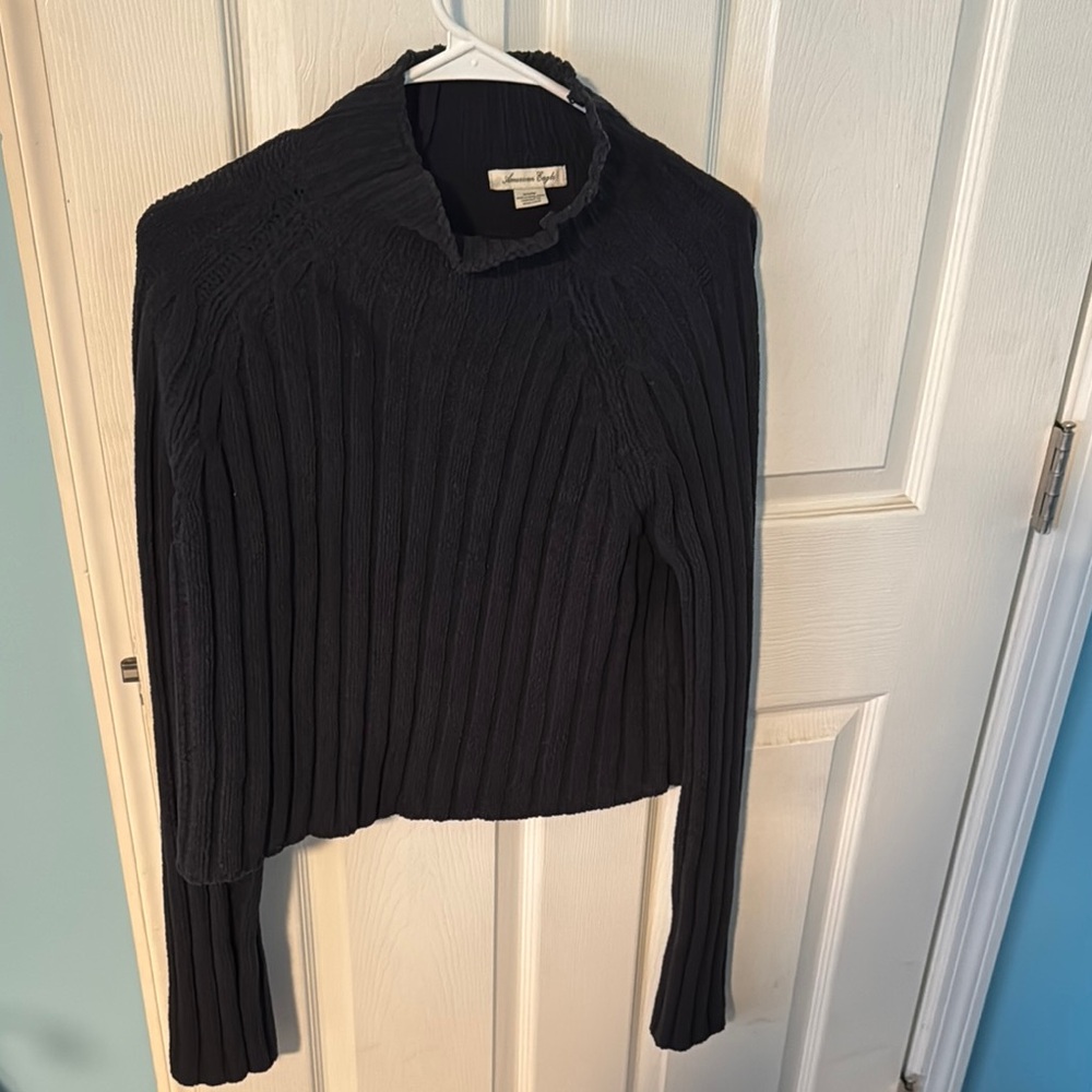 Black Ribbed Sweater